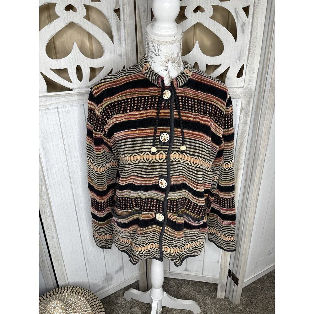 Vintage Flashback Southwestern Jacket Blazer Beaded Unique Size Medium